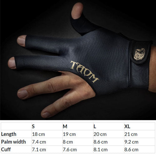 タオム ビリヤード グローブ 右利き用(左手装着)TAOM Midas Glove